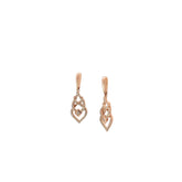 14k Rose Gold .35ct G SI1 Round Diamond Drop Earrings